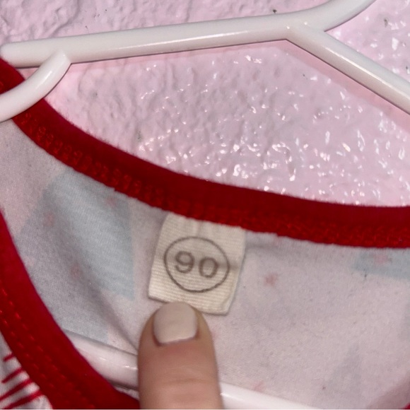 Christmas Tree 18-24 months Bamboo Style Striped Patchwork Romper - Picture 2 of 2